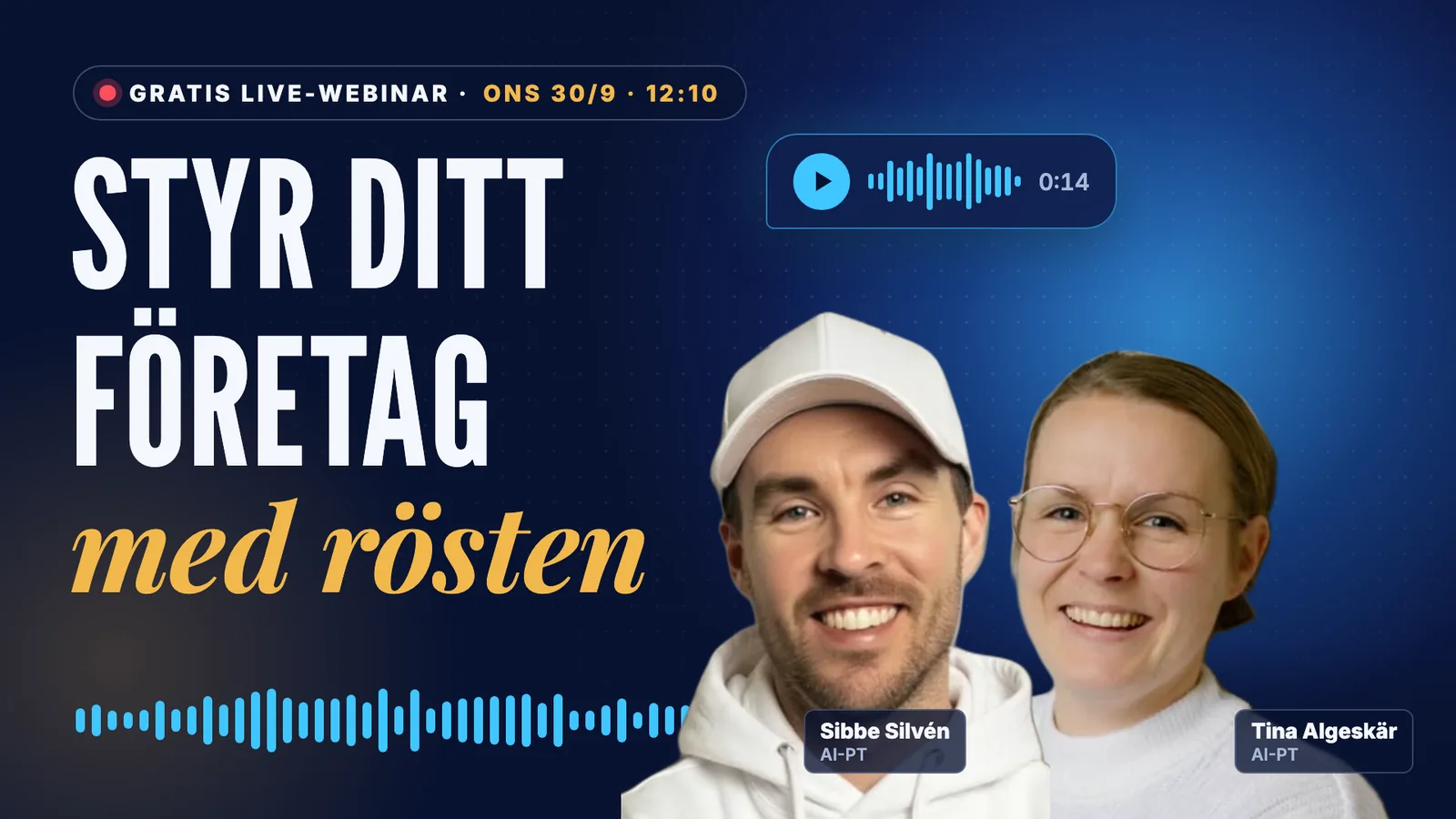Sibbe Silvén och Tina Algeskär presenterar webbinariet